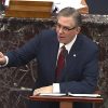 En esta imagen tomada de un video, Bruce Castor, uno de los abogados del expresidente Donald Trump, habla durante su segundo juicio político en el Senado, en el Capitolio, Washington, el 12 de febrero de 2021. (Televisión del Senado vía AP)