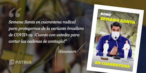 Inició la entrega del bono "Semana Santa", a través del Carnet de la Patria