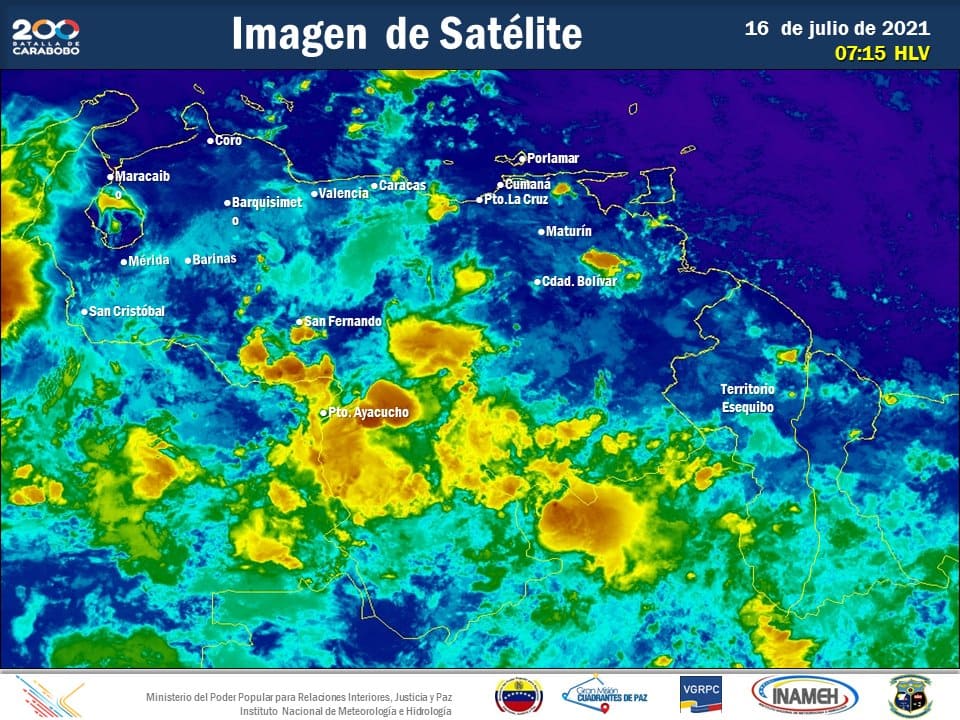 Inameh pronostica precipitaciones en gran parte del país