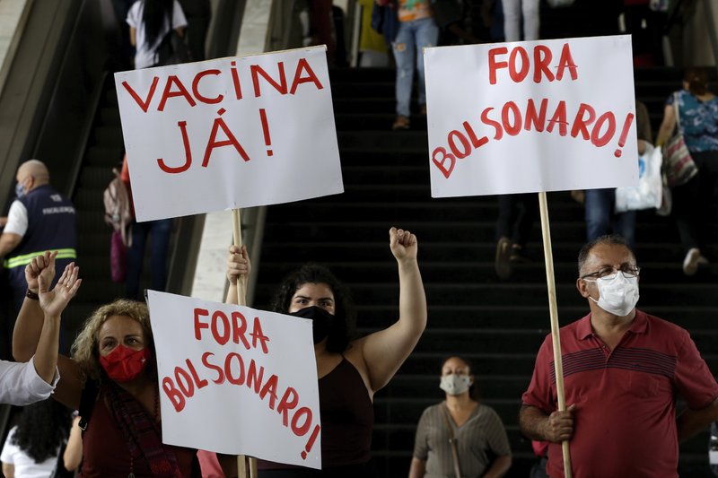 Brasileños protestaron para exigir destitución de Jair Bolsonaro