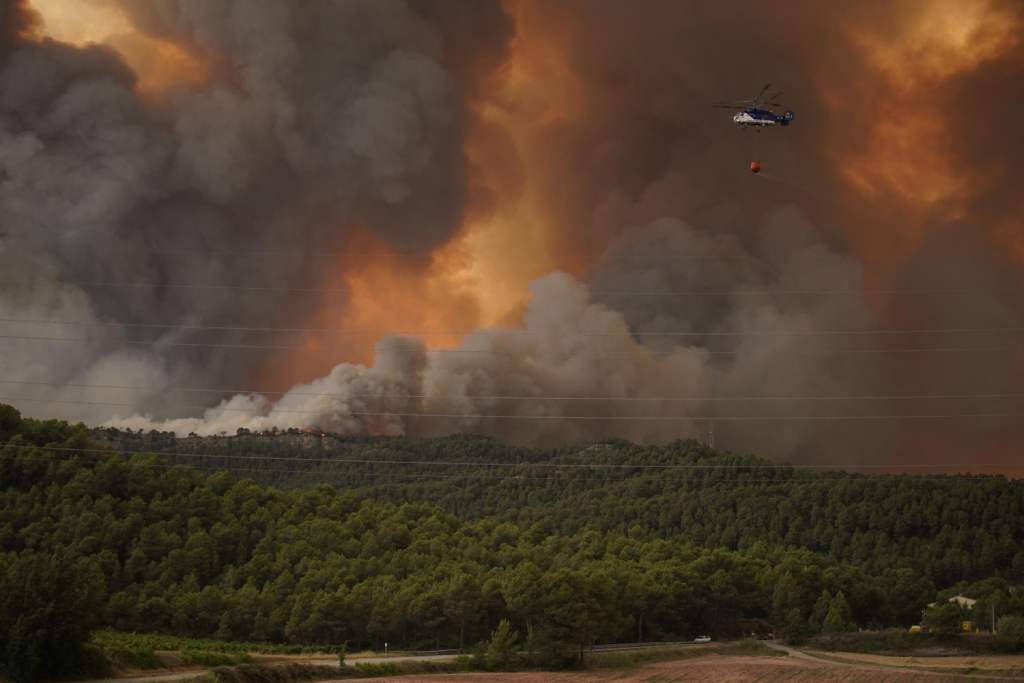 Dos incendios arrasan casi mil hectáreas de bosque en Galicia