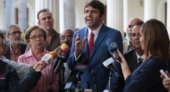 Secretario nacional de Organización de AD, Carlos Prosperi, este sábado en Barquisimeto