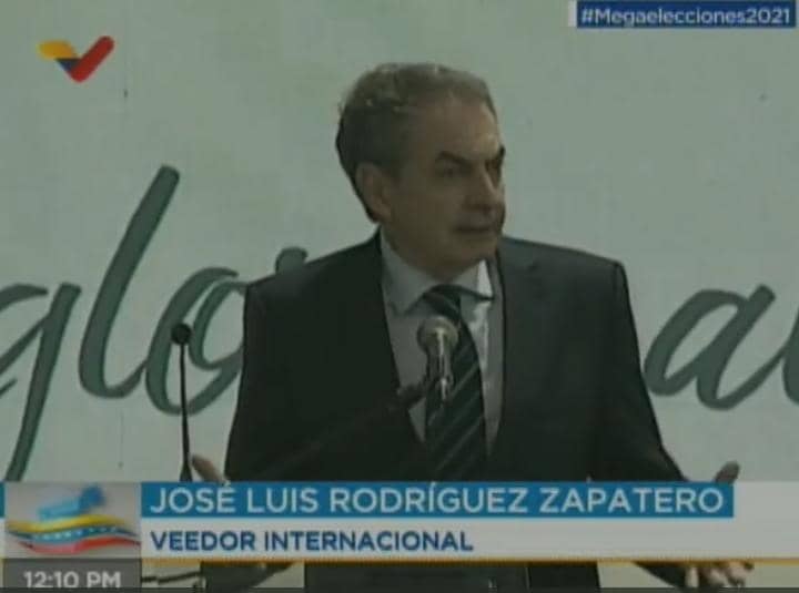 Zapatero: proceso electoral en Venezuela traerá mejoras de la economía e institucionalización aceptada