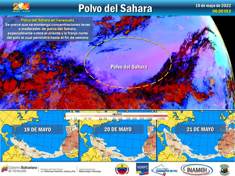 Inameh: persistirá el Polvo del Sahara hasta el fin de semana