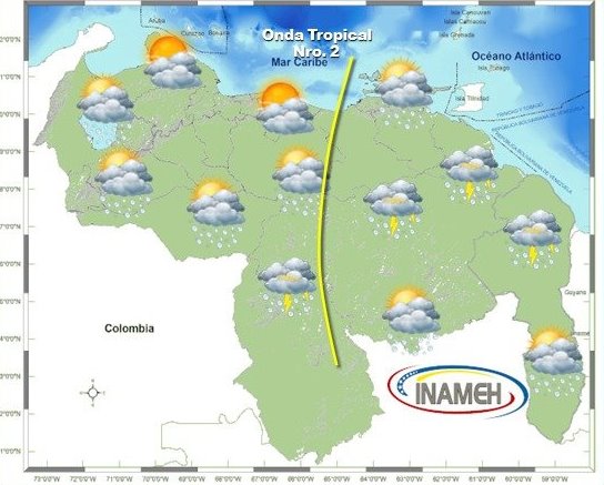 Prevén lluvias en gran parte del país por desplazamiento de la Oda Tropical N° 2