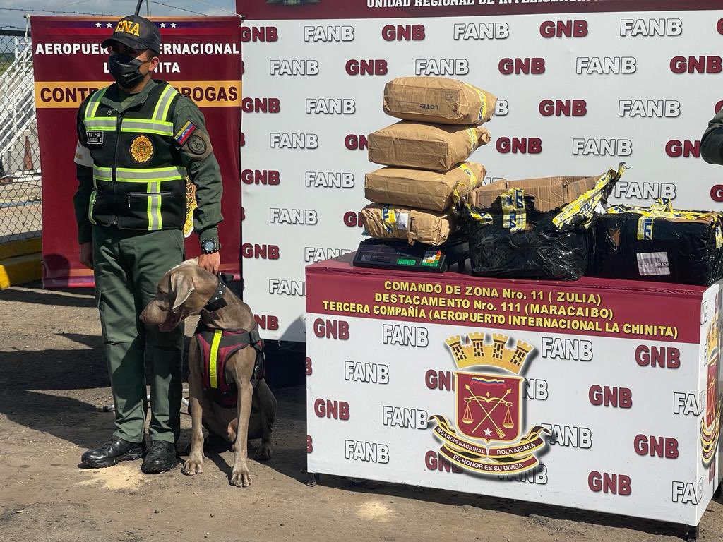 Incautan poco más de 25 kilos de cocaína en aeropuerto del Zulia