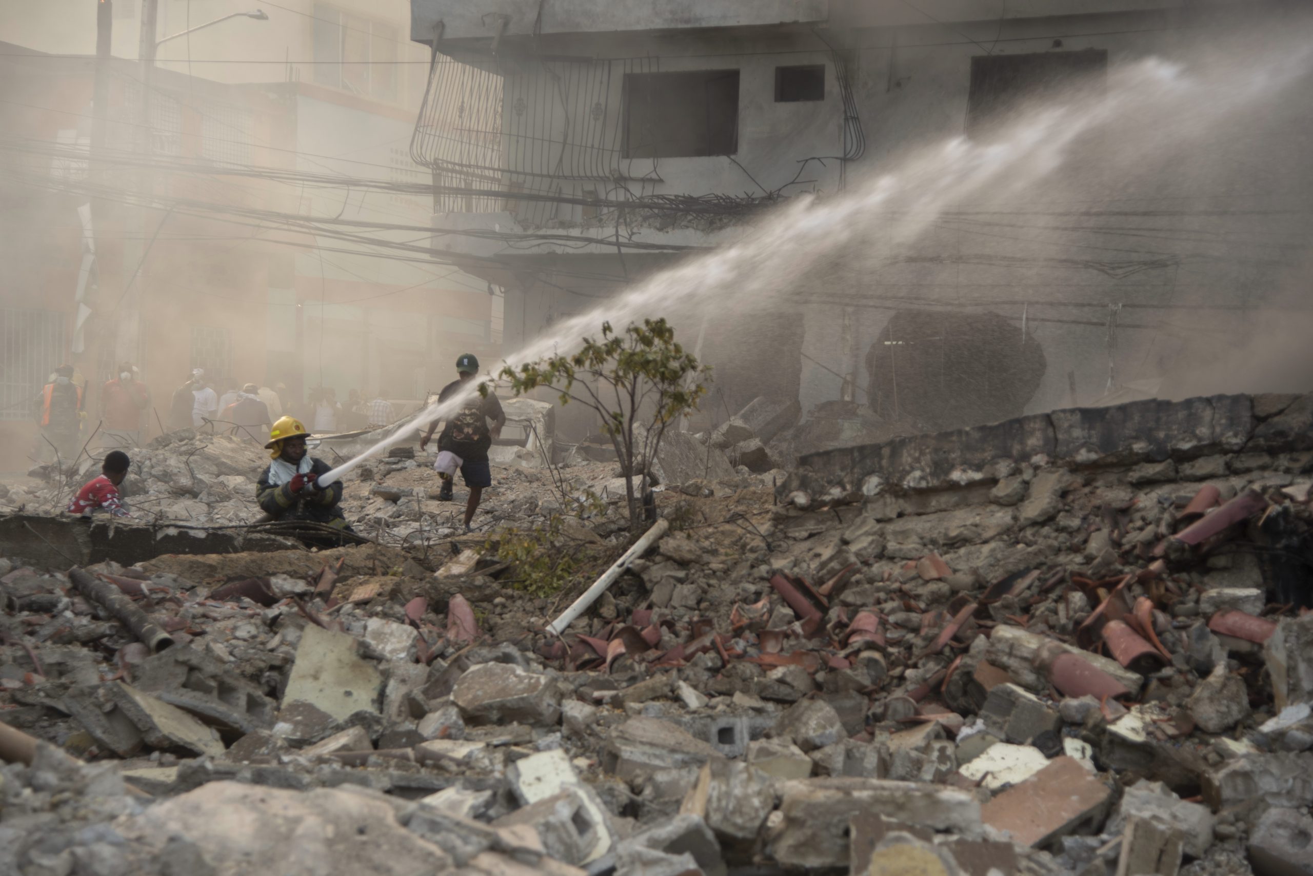 Dominicana explosion foto AP