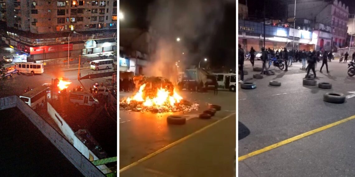 Hombres armados trancaron la redoma de Petare exigiendo a Polisucre la liberación de varios detenidos