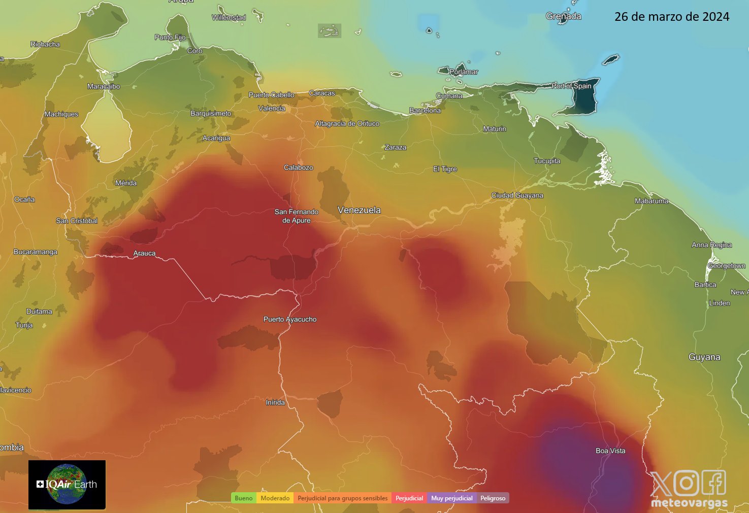 Meteorólogo advierte sobre disminución de la calidad del aire en el país