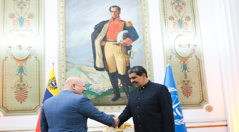 Maduro recibe al fiscal de la CPI, Karim Khan, en su cuarta visita al país