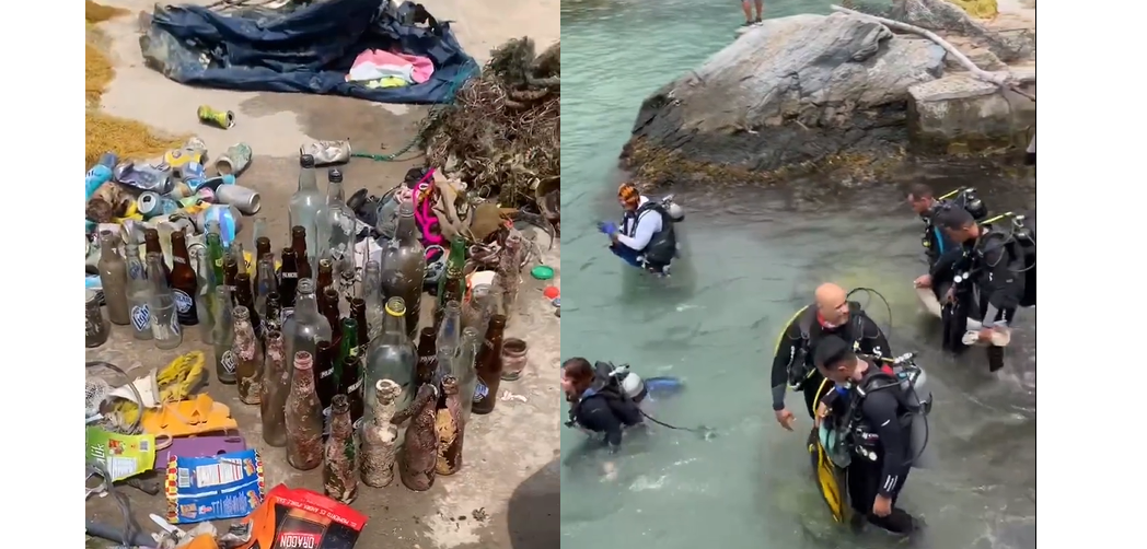 Buzos voluntarios recogieron 134 kilos de desechos de la Bahía de Cata