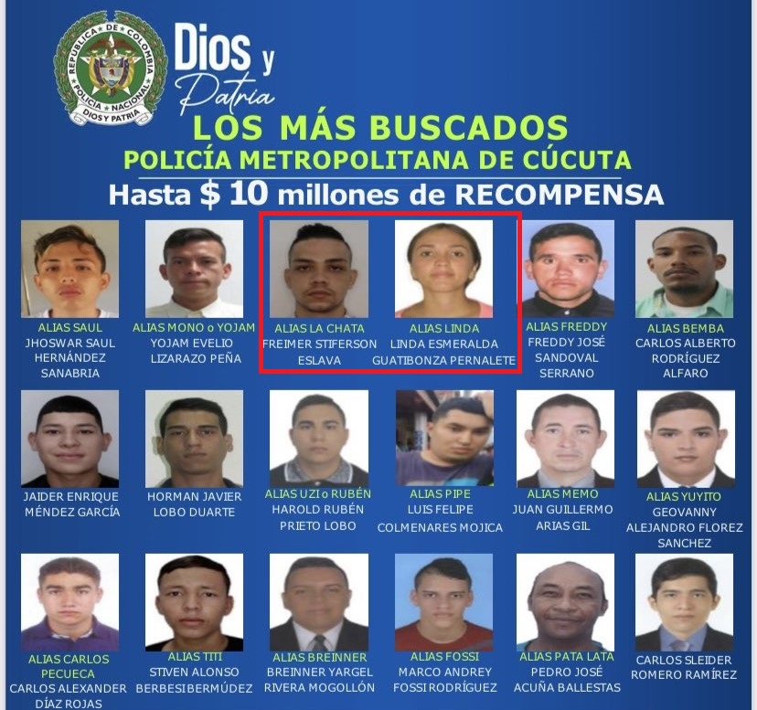 Cicpc captura en Táchira a dos delincuentes que figuraban en la lista de los más buscados de Cúcuta