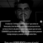 Jonathan Moly a influencers y artistas venezolanos que guardan silencio: son una vergüenza