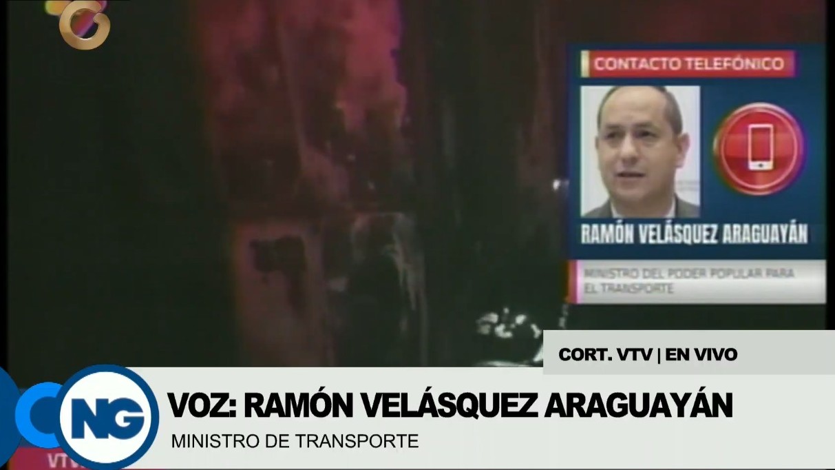 Ministro de Transporte denunció "acto de sabotaje" contra el ferrocarril de La Rinconada