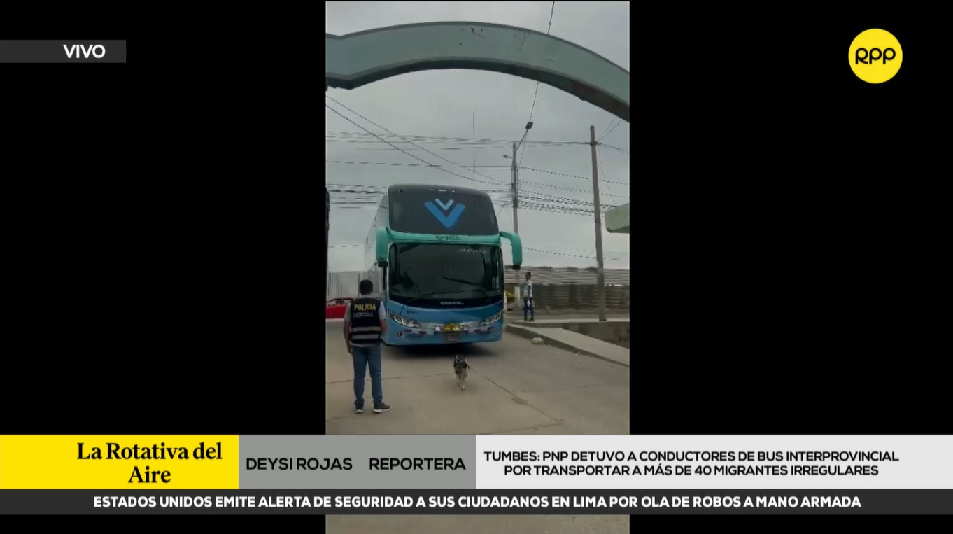 Policía peruana detiene a dos choferes por transportar a venezolanos indocumentados