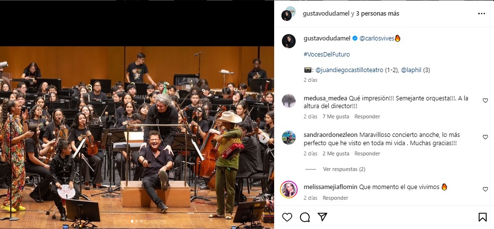 Gustavo Dudamel y Carlos Vives se unen para cerrar proyecto musical “Voces del Futuro”