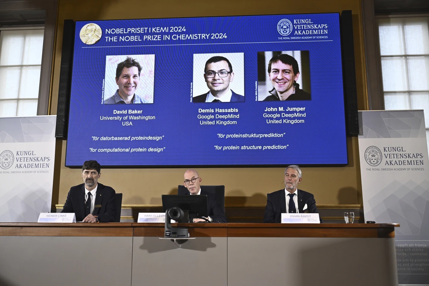 El Nobel de Química reconoce a tres científicos por su trabajo en proteínas