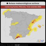 Alerta roja en Málaga y Tarragona por lluvias en España