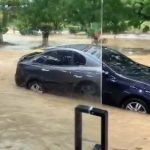 Fuertes lluvias dejan calles inundadas en Cabudare, estado Lara, este 09-Nov