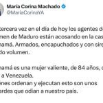 María Corina Machado denuncia nuevo asedio contra la residencia de su madre en Caracas