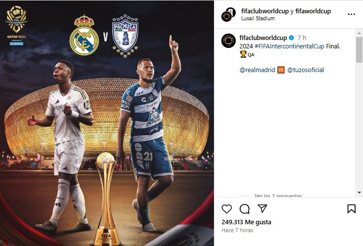 Pachuca y Real Madrid se disputarán el campeonato de la Copa Intercontinental la tarde de este 18-Dic