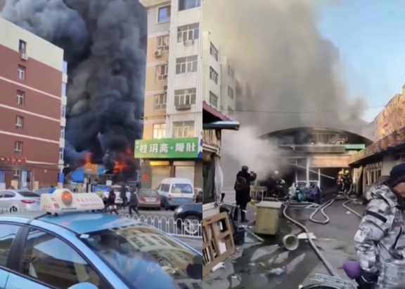 Incendio deja al menos ocho muertos y 15 heridos en mercado de China