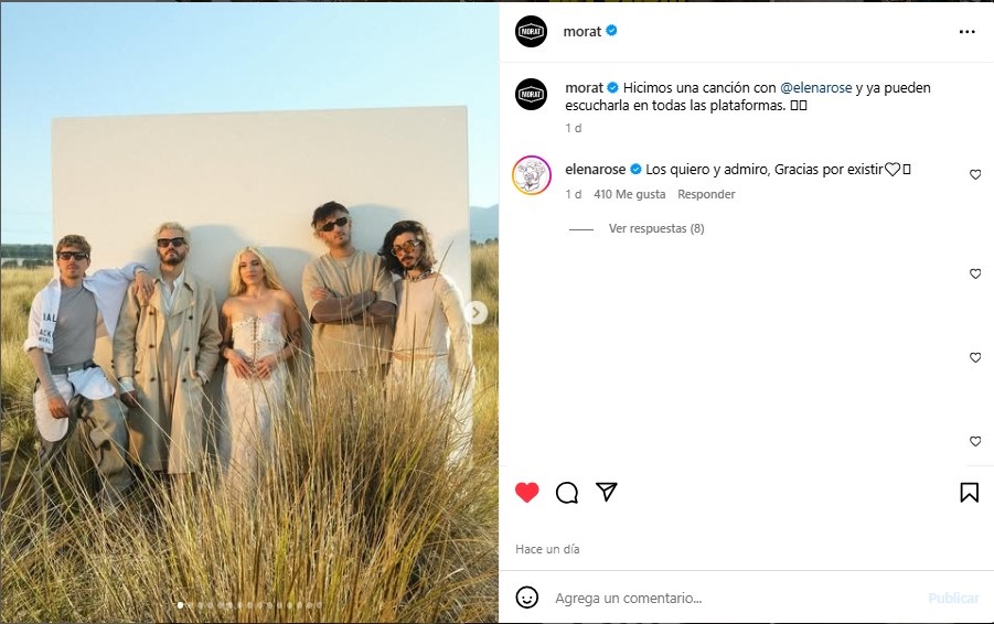 Elena Rose se une a Morat en su nuevo sencillo "Un beso menos"