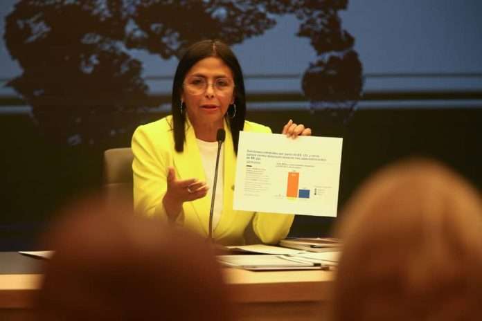 Delcy Rodríguez acusa a la petrolera ExxonMobil de planear asesinatos contra dirigentes venezolanos