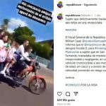 Ministerio Público investiga a un hombre que trasladó a seis niños en una moto