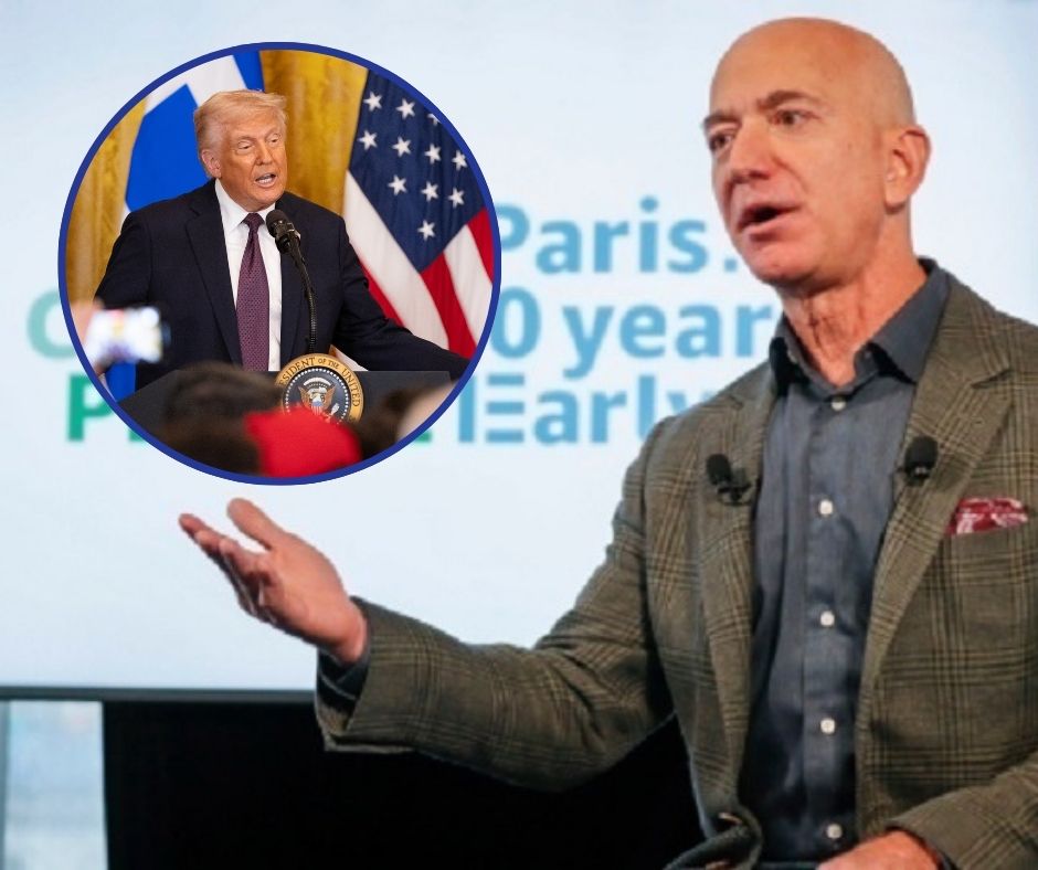 Jeff Bezos y Trump Foto Xinhua
